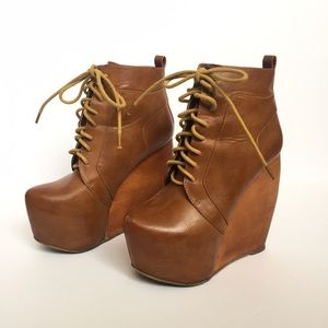 Wild Pair Platform Wedge Booties