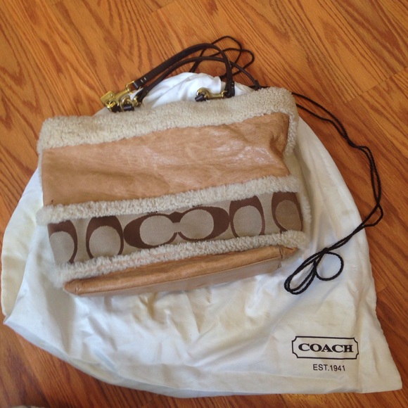 Limited edition shearling coach bag!