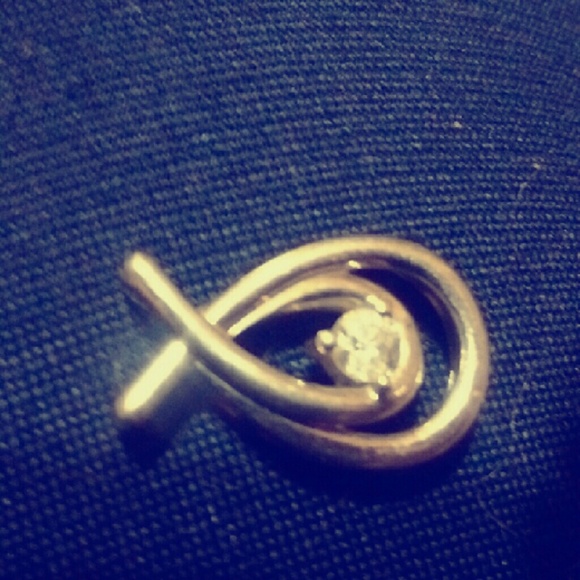 Pendant,  MEDAWAR made,14 k white gold, diamonds - Picture 3 of 3