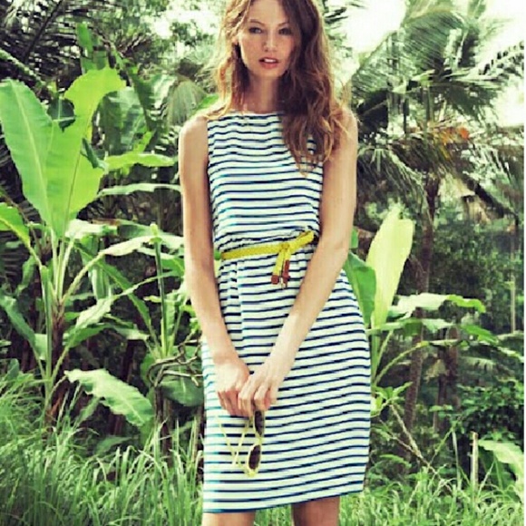 J. Crew dree Dress Navy White Stripe Nautical, 00