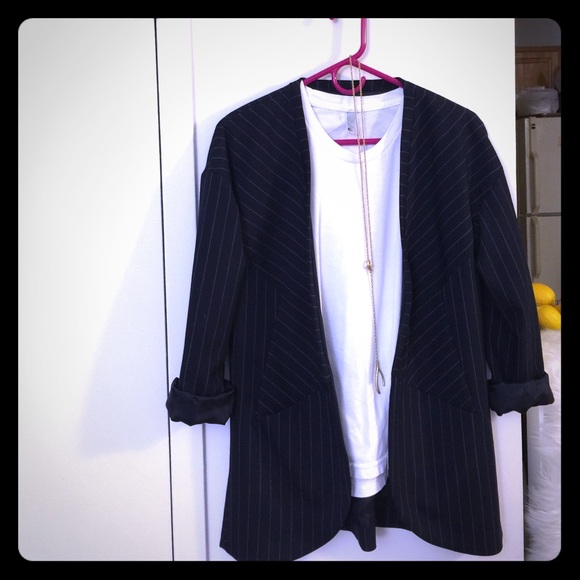 French Connection Giant Pinstriped Coat