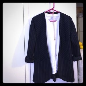 French Connection Giant Pinstriped Coat