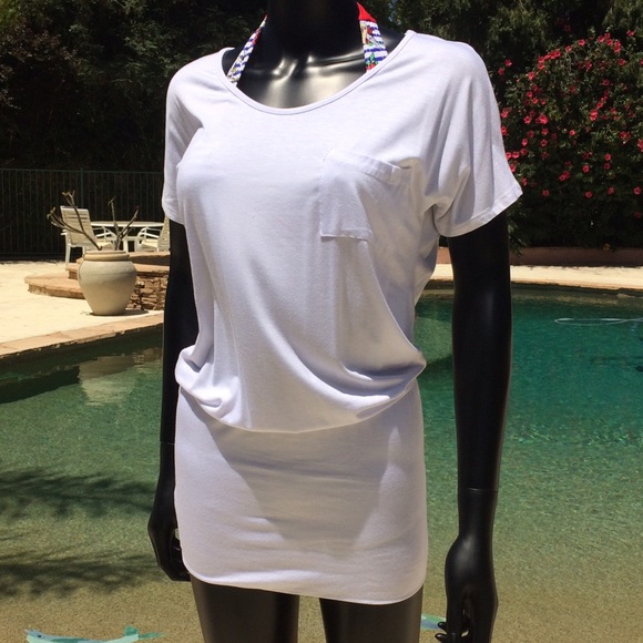White Tee Shirt Beach Dress - Picture 8 of 8