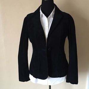Ann Taylor corduroy navy blue blazer