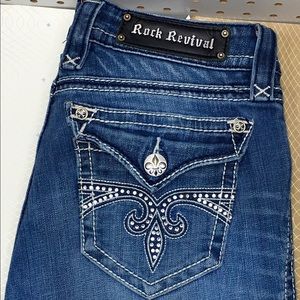 ROCK REVIVAL Low Rise Sora Boot Stretch Jean sz 27