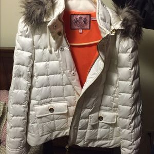 Juicy Couture white puffy coat. Worn once