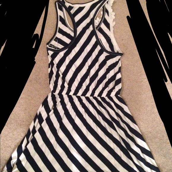 Navy blue stripe dress - Picture 4 of 4