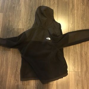 Brown North Face Denali Zip-up with Hood