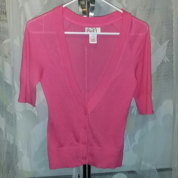 SO pink cardigan