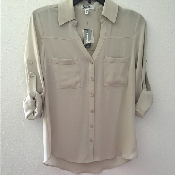 Express Portofino Shirt - Taupe colored