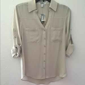 Express Portofino Shirt - Taupe colored