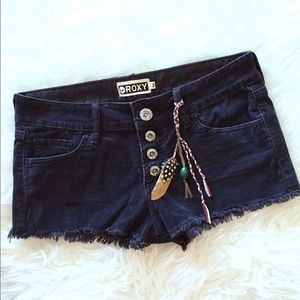 Roxy Button Fly Cord Shorts, Size 3