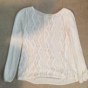 Cream lace blouse