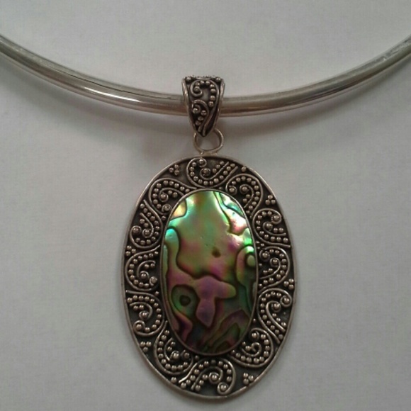 New sterling silver necklace with pendant - Picture 2 of 3