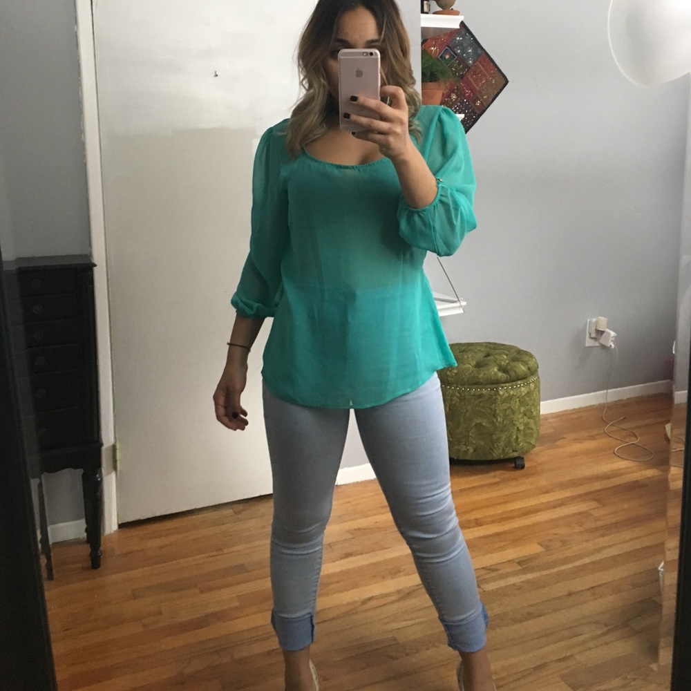 Francesca's Chiffon Blouse