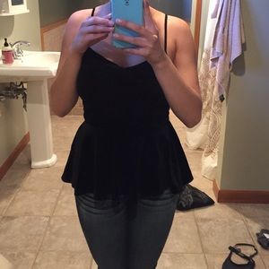 Black velvet top