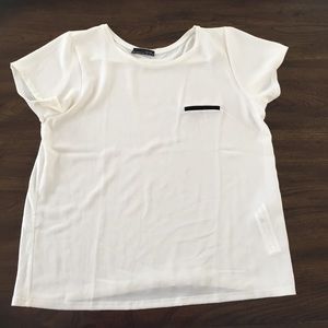 Zara W&B collection White Blouse