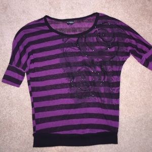 Day trip Purple & black half sleeve