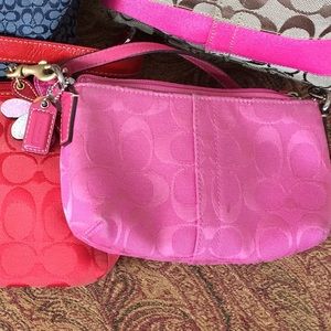Pink Coach wristlet