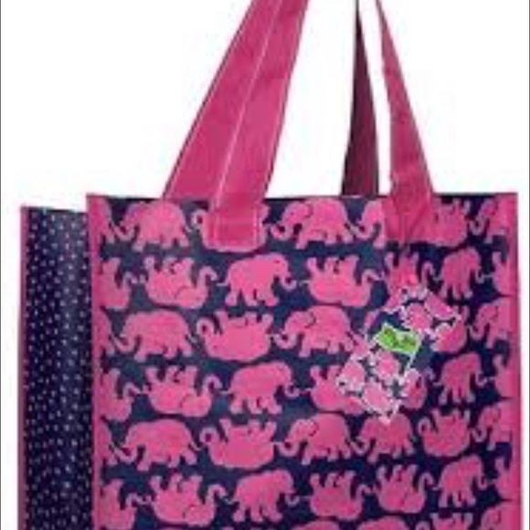 Lilly Pulitzer Pink Elephant Market Bag NWT