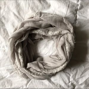 Soft grey infinity scarf