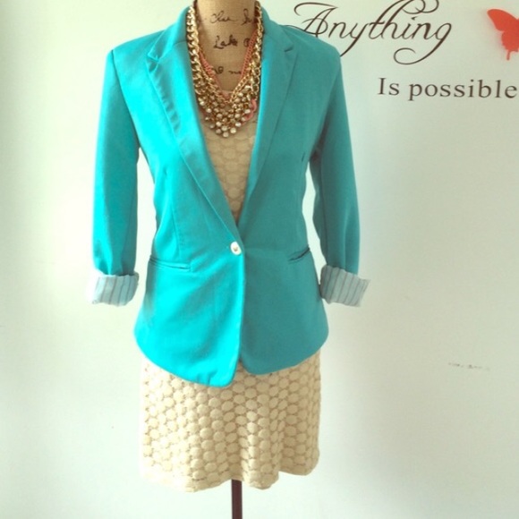 Zara blue  teal blazer