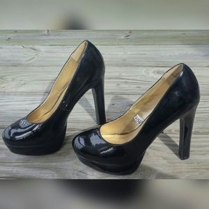 Sexy Black Patent Platform 4.5" Heels