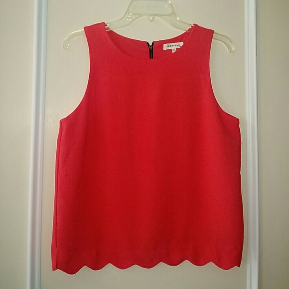 Coral Scalloped Tank