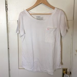 White pocket tee