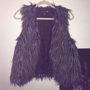 Faux fur vest