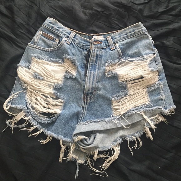 distressed high waisted vintage Calvin Klein
