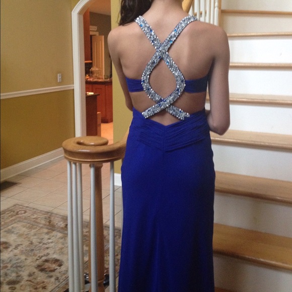 Royal Blue Prom Dress - Picture 2 of 4