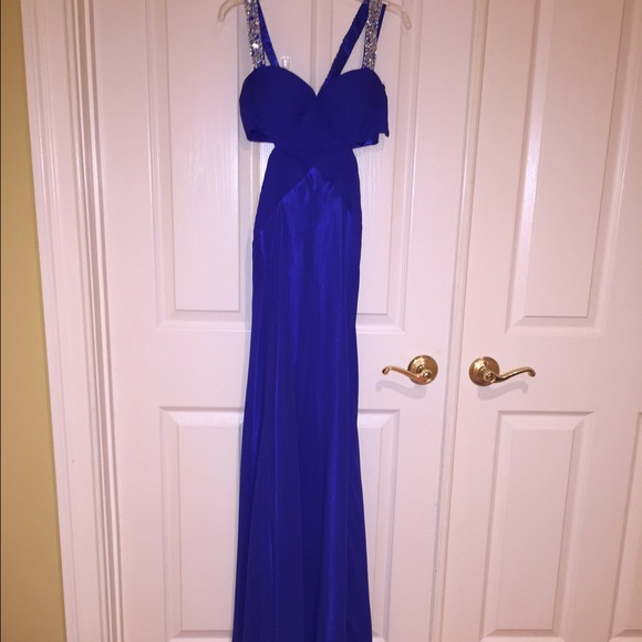 Royal Blue Prom Dress - Picture 3 of 4