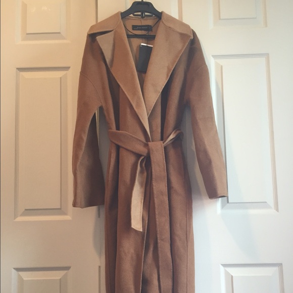 Zara Jackets & Blazers - ZARA TWO TONE CAMEL COAT WITH BELT