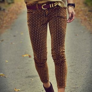 Free People Velvet Polka Dot Pants