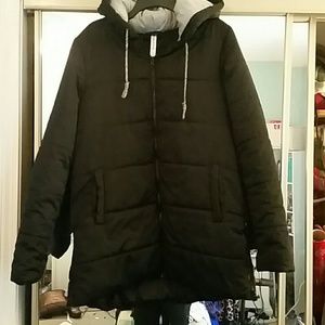 Fabletics black puffer coat