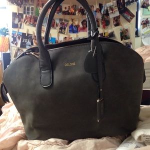 Grey Celine knockoff purse