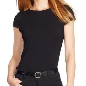 Ralph Lauren Pintucked Cap Sleeve