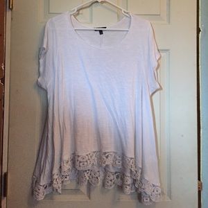 High-Low Crocheted Shirt