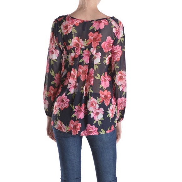 Sheer Floral Top - 3 colors - Picture 3 of 4