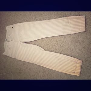 Light pink striped skinnies