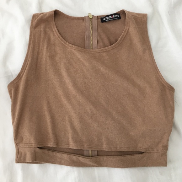 Fashion Nova Tops - Kylie Jenner Style Suede Crop Top NWOT