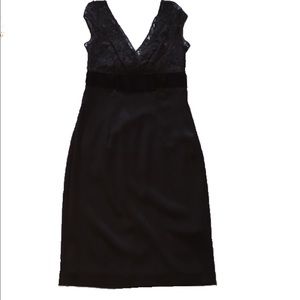 Black cap sleeve dress.