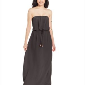 City Studios Strapless Maxi Dress Olive