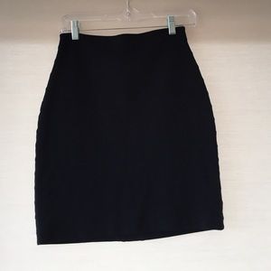Express high waisted black banded skirt