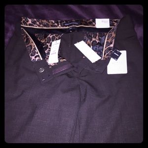 Express grey pants with leopard print