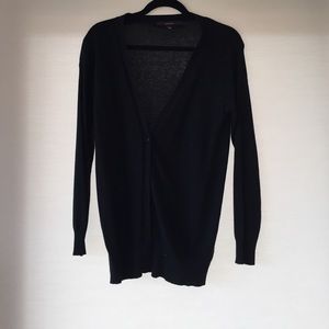 Button front black cardigan