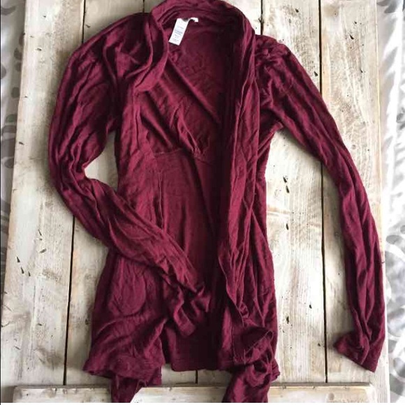 Burgundy Cardigan