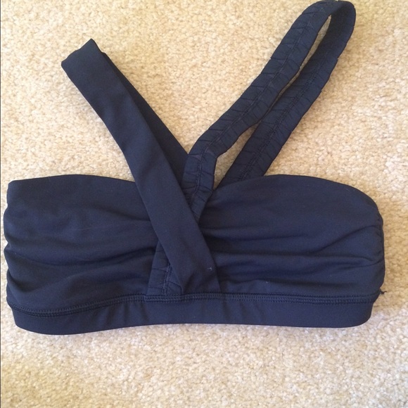 Lululemon sports bra, black, criss cross straps