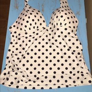 Polka Dot Tankini Top, Like New, Small, Catalina